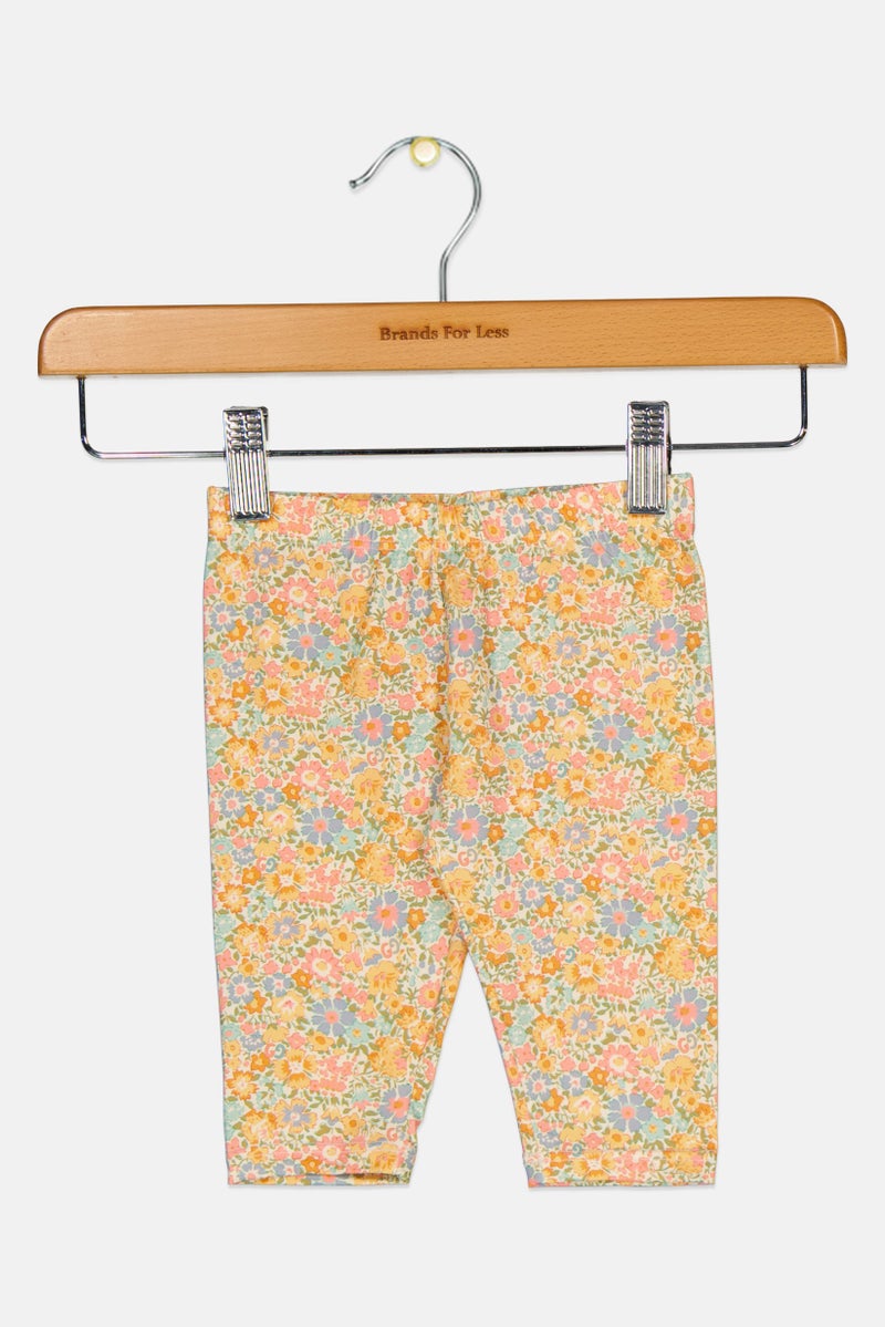 GUCCI Toddlers Girl Allover Print Pull On Leggings, Multicolor  - Image 2