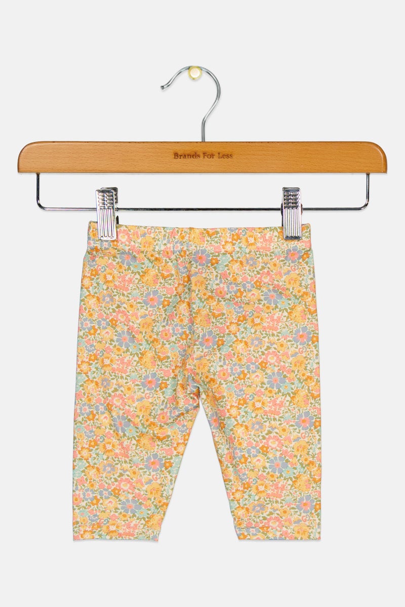 GUCCI Toddlers Girl Allover Print Pull On Leggings, Multicolor  - Image 1