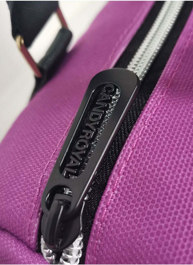 CANDY ROYAL - Unisex Travel Duffel Bag Large Capacity Lightweight Wear-resistant Multipurpose Luggage Handbag for Fitness Sports Training Trip Purple - Image 1