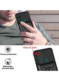 Generic huawei y9 prime Shield Full Protection Case With Metal Ring &Slide Camera Cover For huawei y9 prime  - Image 5