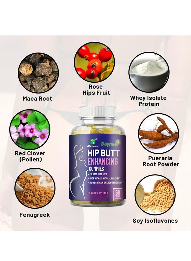Daynee Hip  Enhancement Gummies Women Booty Gummies for Bigger  Support Gummies for Women Multivitamins 60 Count  - Image 2
