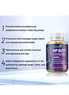 Daynee Hip  Enhancement Gummies Women Booty Gummies for Bigger  Support Gummies for Women Multivitamins 60 Count  - Image 3