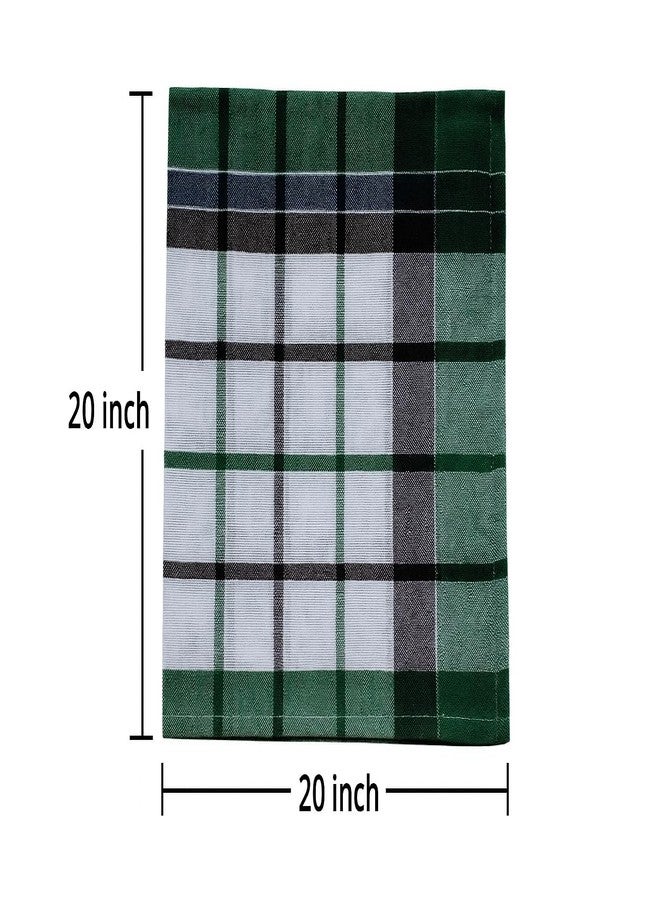 Space Fly Cotton Kitchen Napkin 20x20 Inches | Multipurpose Duster, Cleaning Cloth & Roti Wrap | Soft & Absorbent Multicolor Checkered Towels for Kitchen, Home & Restaurant Use (Set of 2) - Image 5