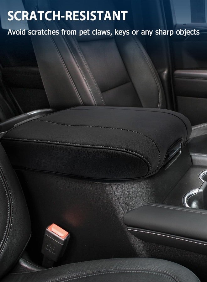 Eaglecover Center Console Cover for Chevy Silverado 1500 Accessories & GMC Sierra 2019-2025, Yukon & Tahoe & Suburban 2021-2025, Vinyl Armrest Middle Console Cover, Bucket Seat Only, Scratchproof - Image 4