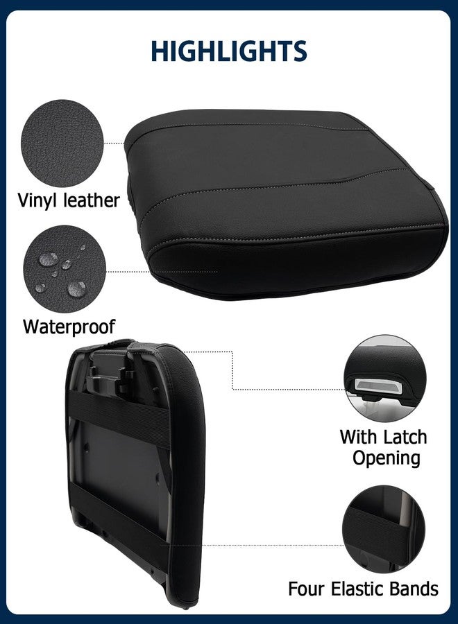 Eaglecover Center Console Cover for Chevy Silverado 1500 Accessories & GMC Sierra 2019-2025, Yukon & Tahoe & Suburban 2021-2025, Vinyl Armrest Middle Console Cover, Bucket Seat Only, Scratchproof - Image 5