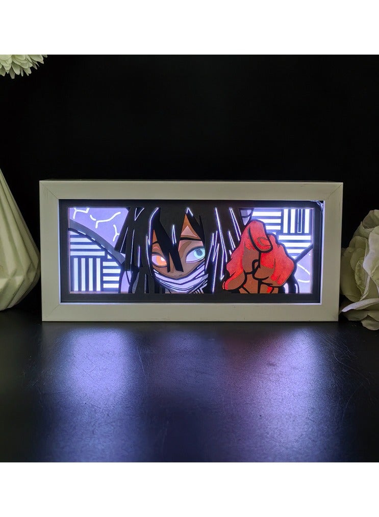 عام مصباح نحت ورقي من "Demon Slayer" على شكل إيغورو أوباناي، هدية مثالية لعيد الميلاد أو المناسبات الخاصة، إضاءة ملونة RGB، مصمم ليكون قطعة ديكور صغيرة على المكتب لإضفاء أجواء مميزة. - Image 1