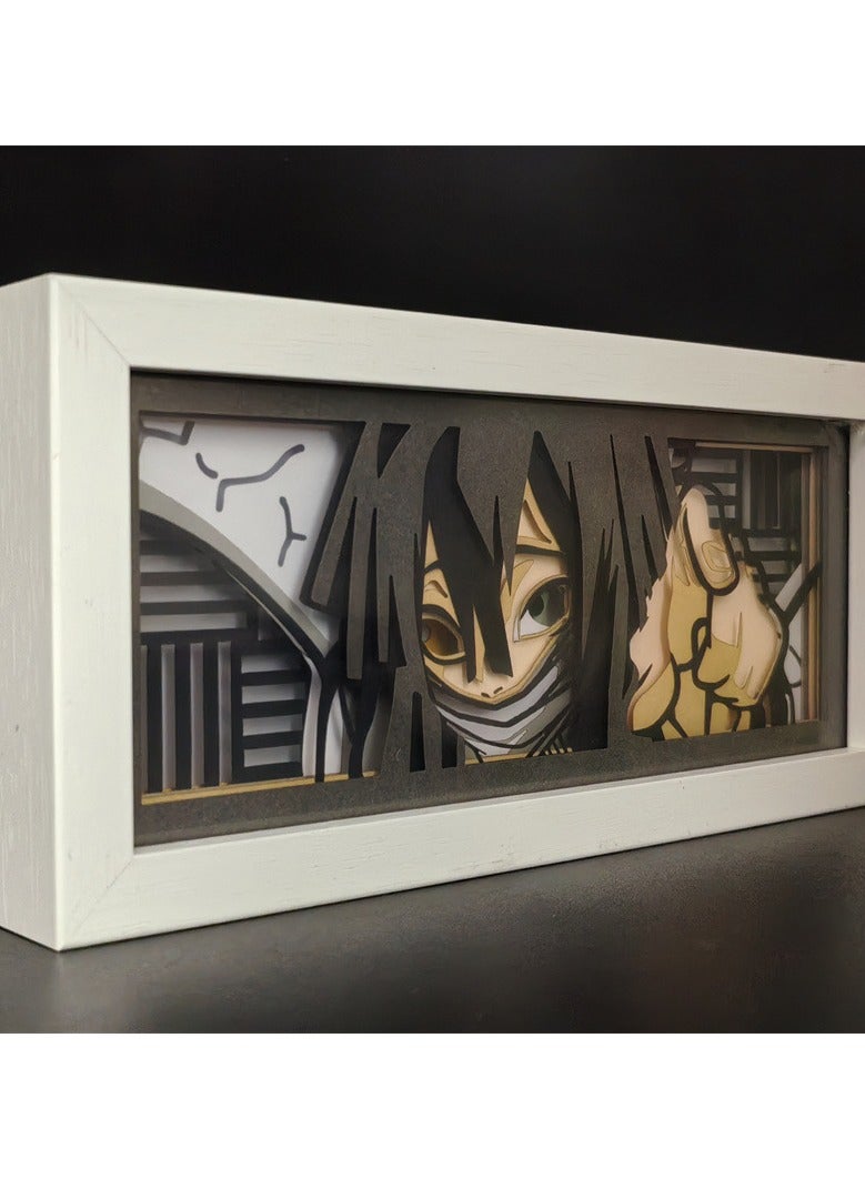 عام مصباح نحت ورقي من "Demon Slayer" على شكل إيغورو أوباناي، هدية مثالية لعيد الميلاد أو المناسبات الخاصة، إضاءة ملونة RGB، مصمم ليكون قطعة ديكور صغيرة على المكتب لإضفاء أجواء مميزة. - Image 2