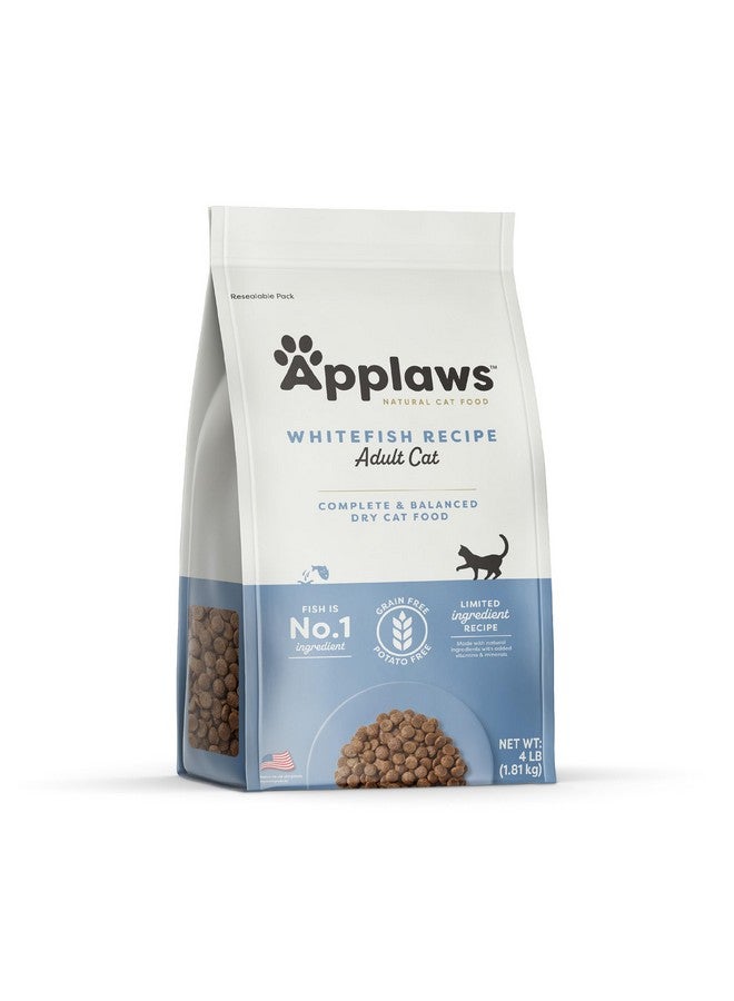 Applaws Complete Dry Cat Food, Grain-Free, Limited Ingredient Food with Added Vitamins & Minerals, Protein, Natural Cat Food, Supports Digestion, Whitefish (4 Pound Dry Cat Food) - Image 1