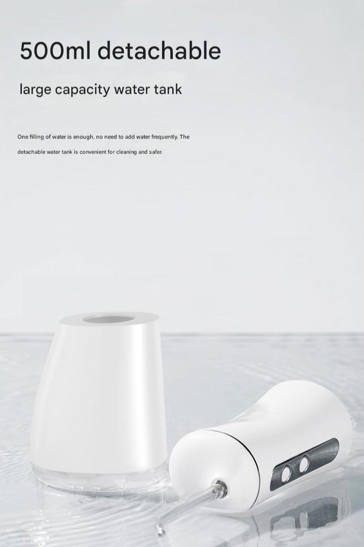 مونستون كرييشونز Dental Irrigator White Cordless Water Dental Flosser  500 ml – Portable Oral Irrigator for Teeth u0026 Braces, 5 Modes, Rechargeable, IPX7 Waterproof Teeth Cleaner for Home u0026 Travel - Image 5