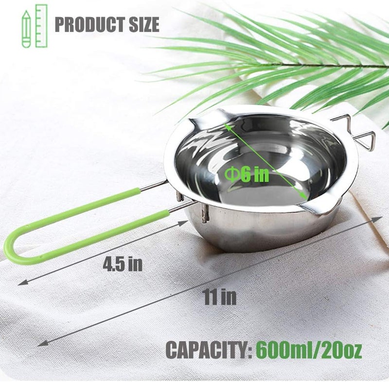 Sysmie Stainless Steel Double Boiler with Silicone Spatula, Chocloate Metls Pot with Heat Resistant Handle for Melting Chocolate, Candy, Candle, Soap and Wax… - Image 3