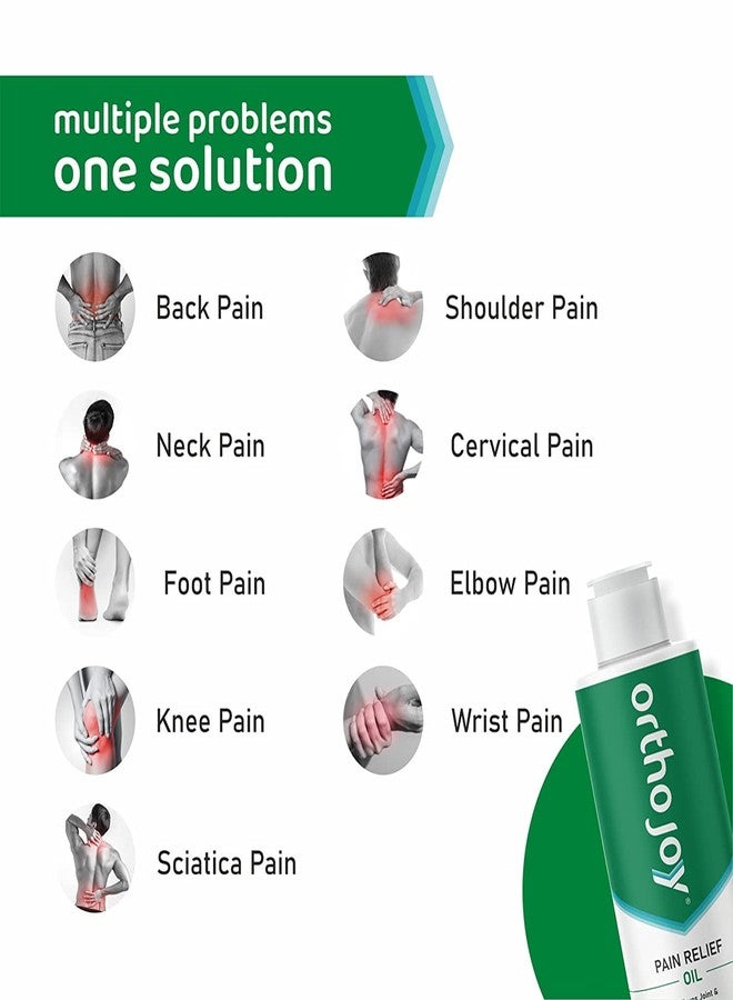 ORTHO JOY OrthoJoy Pain Relief Oil | Relieves Joint & Muscular Pain | Knee Pain | Quick & Long-lasting Relief with the Goodness of Ayurvedic Herbs - 100ml - Image 2