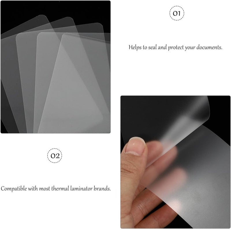 400Pcs Transparent Laminating Pouches Thermal Laminating Protective Film for Photos Documents Id Cards - Image 3
