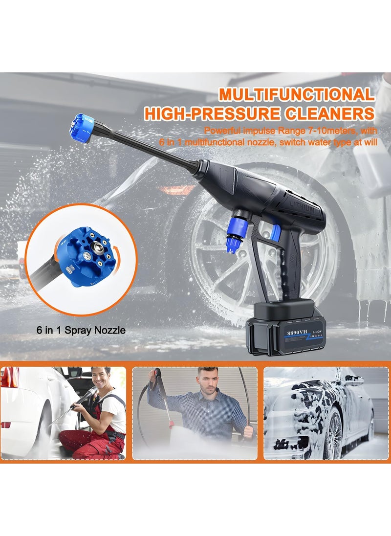 ARABELLA RETAIL Arabella Retail 2024 Car Washing Roof Cleaning Cordless Pressure Washer Portable Pressure with 48V Battery 6 in 1 Adjustable Nozzle High Pressure Car Washer Gun 2024VHigh Pressure Car Washer Gun  - Image 3
