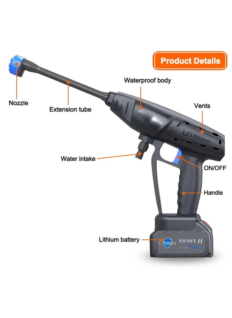 ARABELLA RETAIL Arabella Retail 2024 Car Washing Roof Cleaning Cordless Pressure Washer Portable Pressure with 48V Battery 6 in 1 Adjustable Nozzle High Pressure Car Washer Gun 2024VHigh Pressure Car Washer Gun  - Image 5
