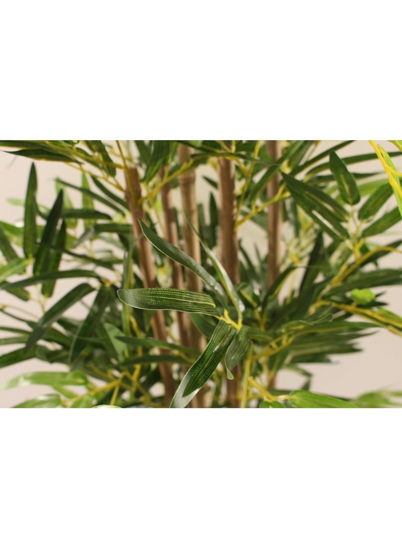 ماركولو شجرة خيزران اصطناعية من ماركولو، 150 سم، خضراء، نبات صناعي مزروع في أصيص، نباتات زينة داخلية، أوراق واقعية نابضة بالحياة - Image 2