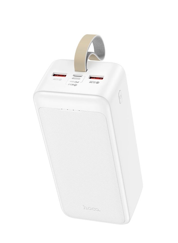 Hoco J111C - Smart Charge PD30W Power Bank(40000Mah) (40000Mah - 5V -2A), Compatible with Apple iPhone Samsung Xiaomi Oppo Huawei - White - Image 3