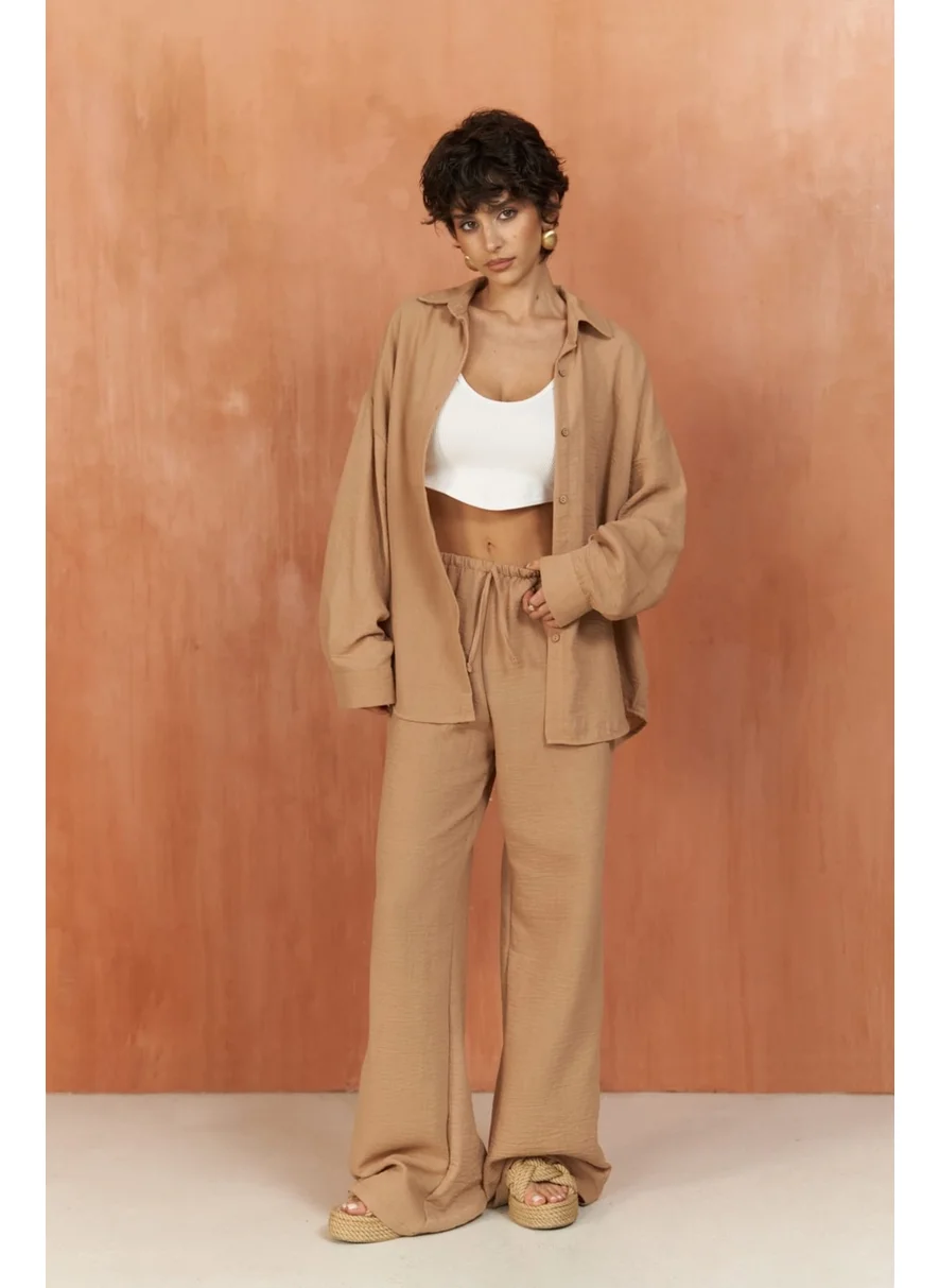 Bohemai Pedasa Mink Shirt Trousers Set