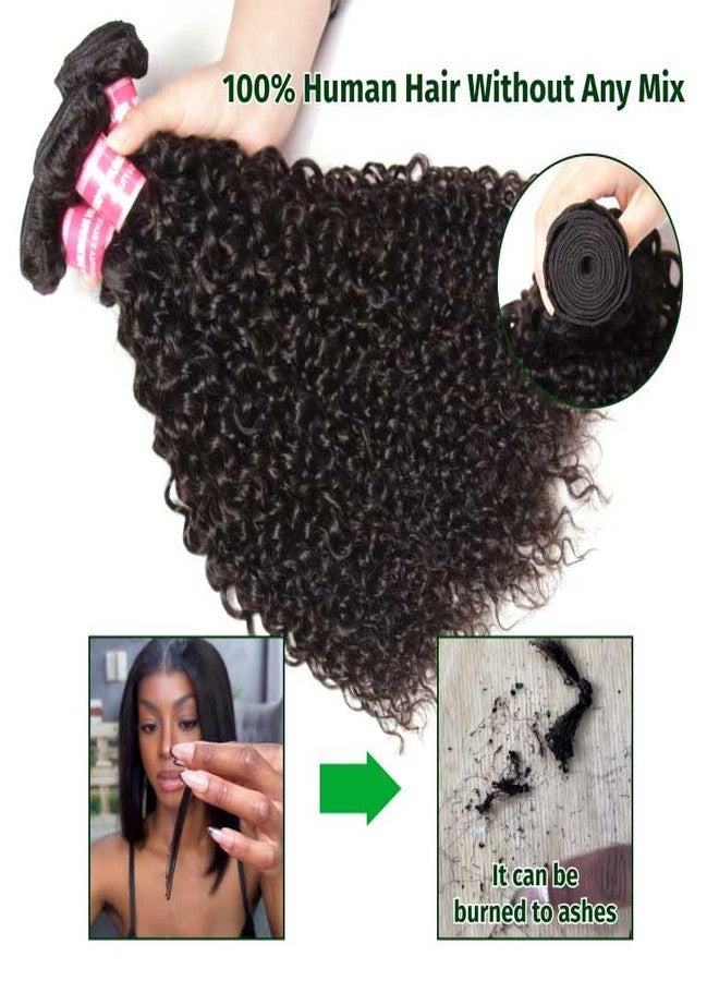 UNICE Human Hair Bundles Curly 12 14 16 inch 100% Unprocessed Malaysian Virgin Weave 3 Bundle Real Natural Black Human Hair Extensions 1B Natural Black Color for Women - Image 4
