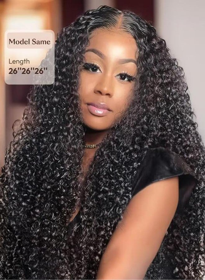 UNICE Human Hair Bundles Curly 12 14 16 inch 100% Unprocessed Malaysian Virgin Weave 3 Bundle Real Natural Black Human Hair Extensions 1B Natural Black Color for Women - Image 3