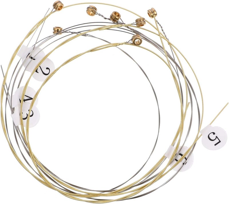 klarako 7pcs Lyre Harp String Replacement Metal Lya String Musical Instrument Accessories for Lyre Harp Harpsichord Dulcimer Zither Stringed Instrument - Image 1