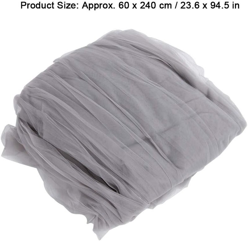 Gray Baby Bed Canopy with Breathable Mesh Net and Hanging Hook for Children Bedroom Decoration - Image 4