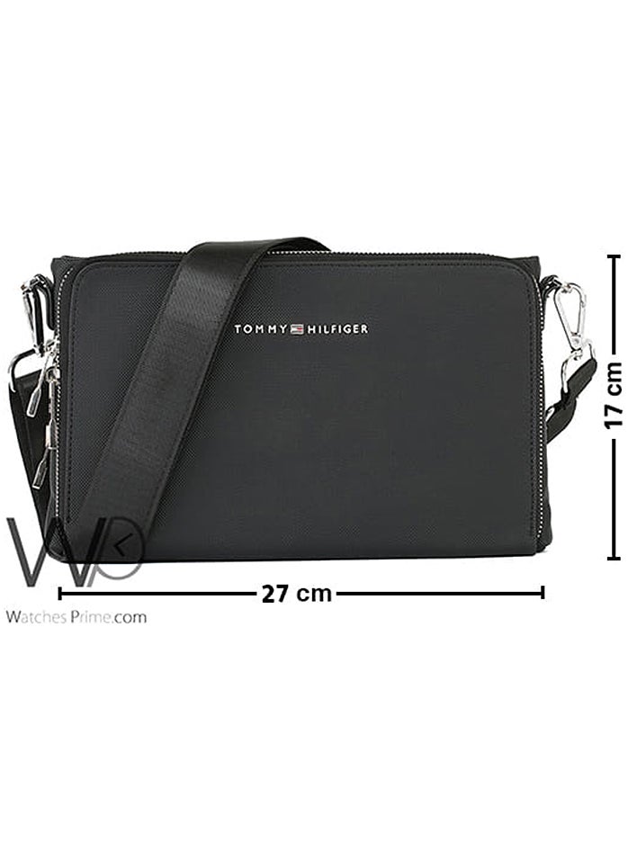Tommy Hilfiger Plus Tommy Hilfiger Crossbody Shoulder Black Mens Hand Bag  - Image 3