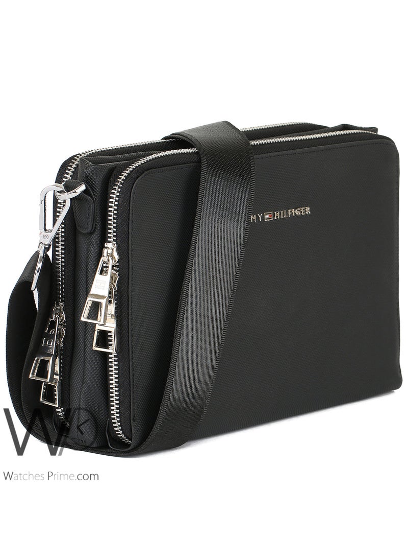 Tommy Hilfiger Plus Tommy Hilfiger Crossbody Shoulder Black Mens Hand Bag  - Image 4