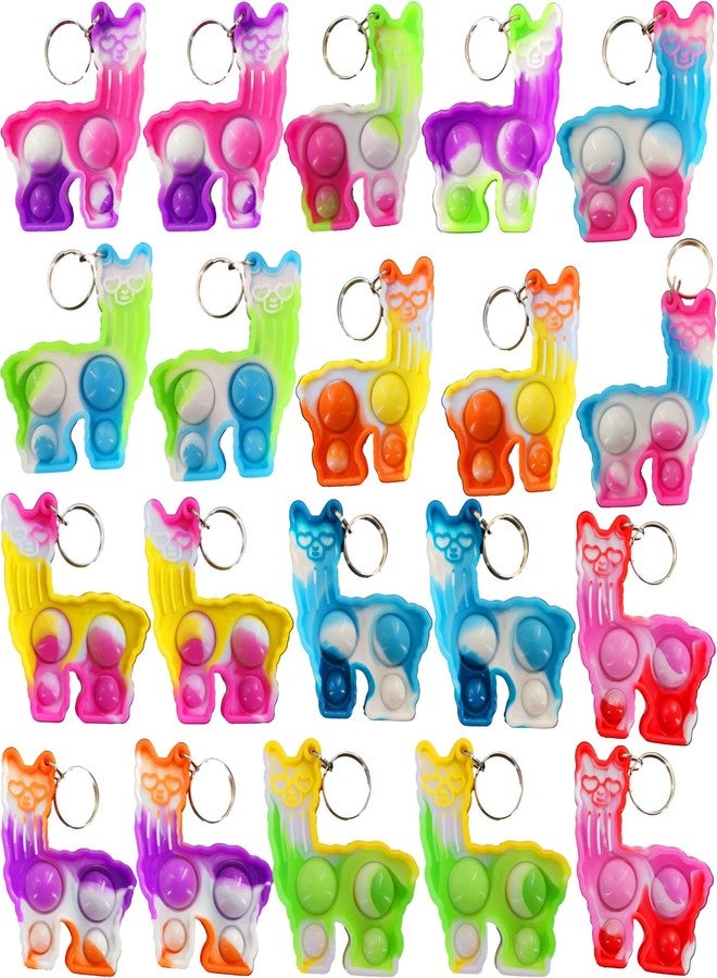 HOZKEAP 100 Packs Bulk Alpacas Fidget Bubble Mini Pop Keychain，Small Birthday Party Favors Supplies and School Student Prizes - Image 1