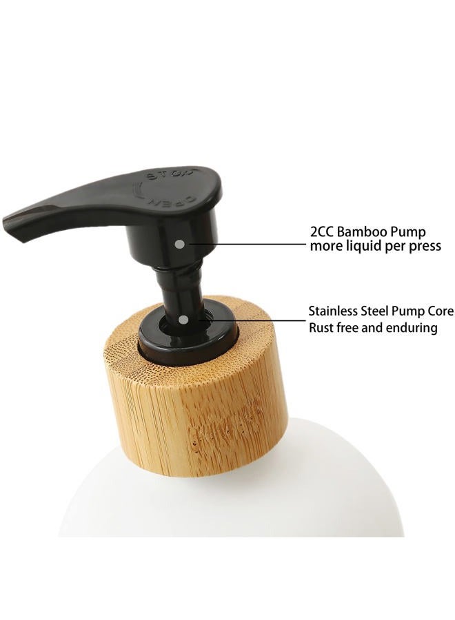 Aeakey Soap Dispenser,Dish Soap Dispenser for Kitchen Sink.Glass Hand Soap Dispenser, Modern Farmhouse Decor Dish Soap Dispenser for Bathroom,Kitchen Sink Decor - Image 4