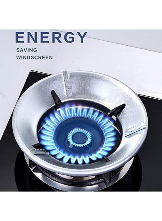 KESI ORNAMENTS KESI ORNAMENTS 1 Pc Gas Stove Bracket Fire & Windproof Gas Stove Windshield Ring Frame Non-Slip Gas Chula Support Stand Cooktop Easy Cleaning Gas Saver Burner Stand Gas Saver Stand Jali Ring(Silver) - Image 5