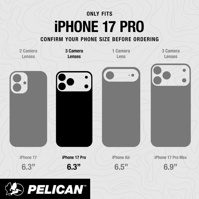 Pelican Shield iPhone 17 Pro Case [Compatible with MagSafe] Rugged Phone Case w/ 21ft Military-Grade Drop Protection - Heavy Duty Phone Cover w/Belt Clip Holster for iPhone 17 Pro - Carbon - Image 3