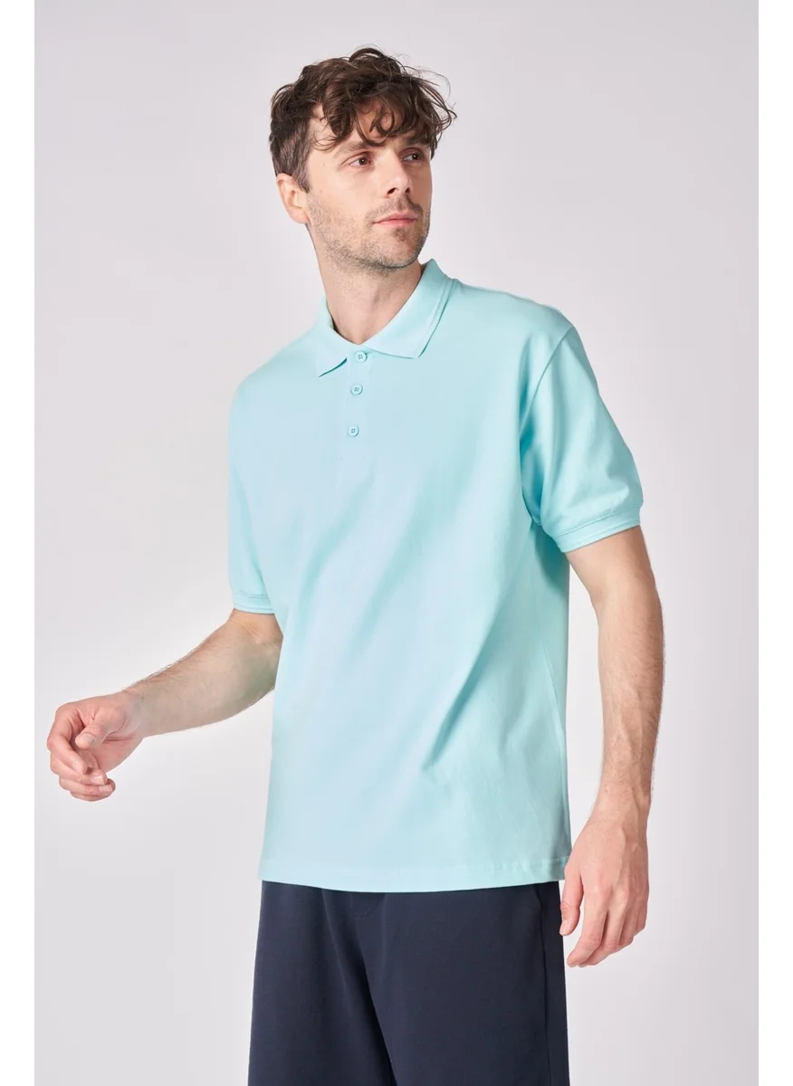 Defy'S Men's Cotton Polo Collar Short Sleeve T-Shirt