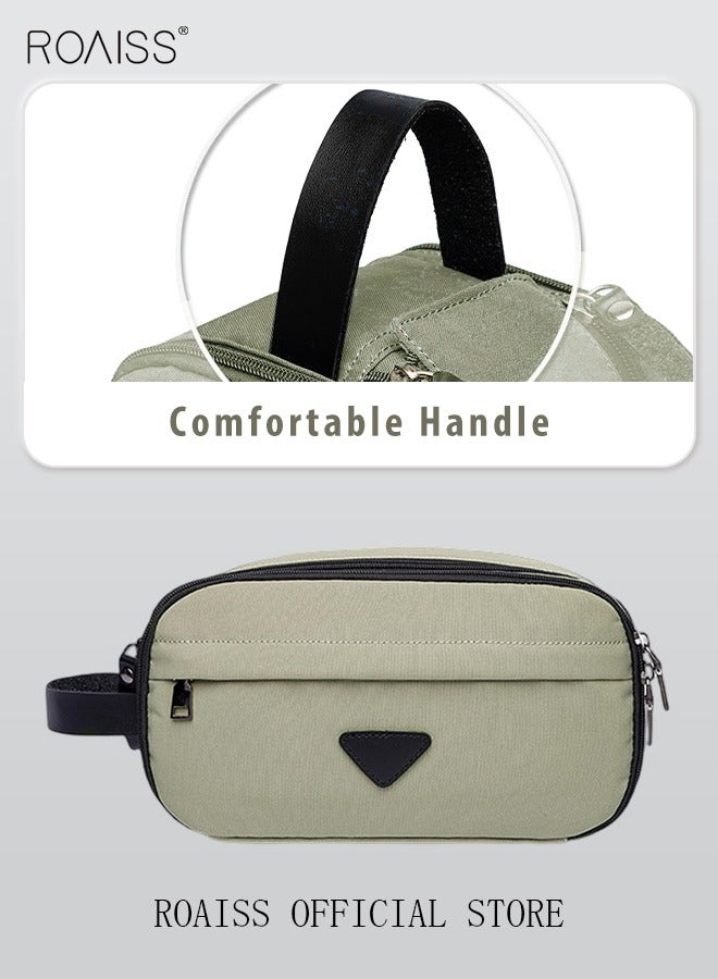 roaiss Makeup Storage Bag Multifunctional Handbag Travel Portable Bag Toiletry Bag Coin Purse Comfortable and Portable Solid Color Outdoor Travel Accessories Cosmetic Case  - Image 5