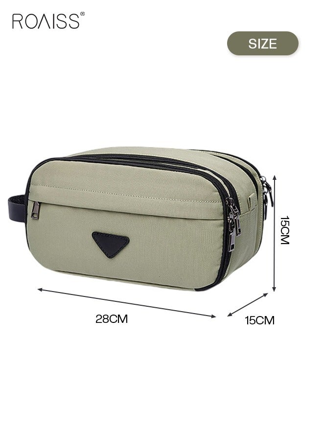 roaiss Makeup Storage Bag Multifunctional Handbag Travel Portable Bag Toiletry Bag Coin Purse Comfortable and Portable Solid Color Outdoor Travel Accessories Cosmetic Case  - Image 4