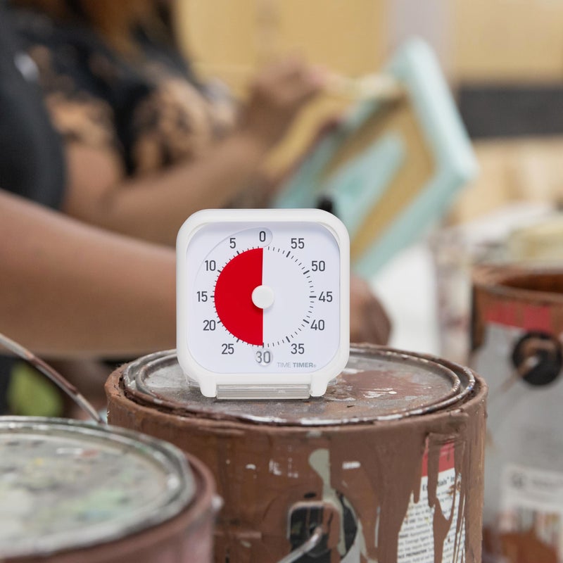 Time Timer 3 Inch Visual Timer â€“ 60-Minute Quiet Portable Countdown Timer for Kids, Teachers, Students & Adults â€“ Helps with Focus, Transitions, ADHD, Autism & Time Blindness â€“ (Red & White) - Image 4