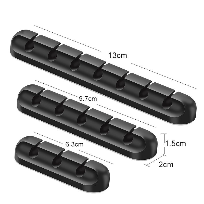 Simple Style Solid Color Data Cable Organizer Charging Cable Multi-Purpose Organizer Stickable Mouse Clamp Solver - Image 5