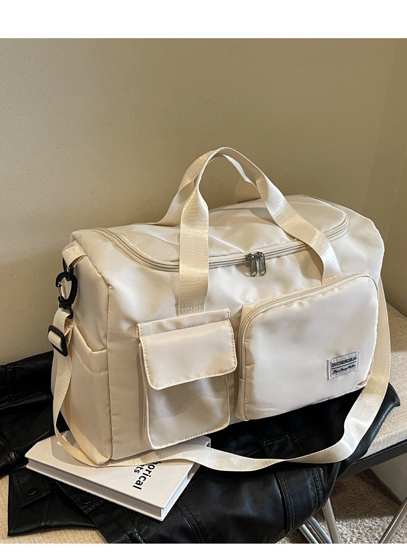 كيو زد حقيبة سفر رياضية كبيرة السعة مع حجرة للأحذية وجيب للرطوبة، حقيبة رياضية للرجال والنساء، متعددة الاستخدامات - Image 1