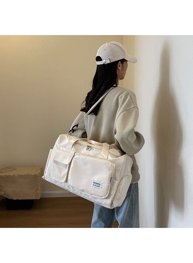 كيو زد حقيبة سفر رياضية كبيرة السعة مع حجرة للأحذية وجيب للرطوبة، حقيبة رياضية للرجال والنساء، متعددة الاستخدامات - Image 4