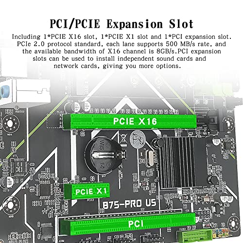 MACHINIST Intel LGA 1155 Motherboard, B75 Micro ATX Gaming PC Motherboard for Desktop (Intel 2nd/3rd Gen, PCIe 2.0, SATA M.2, PCI, DDR3, SATA 6Gb/s, USB 3.0) for Core i3,i5,i7/Xeon E3 V2/Pentium - Image 2
