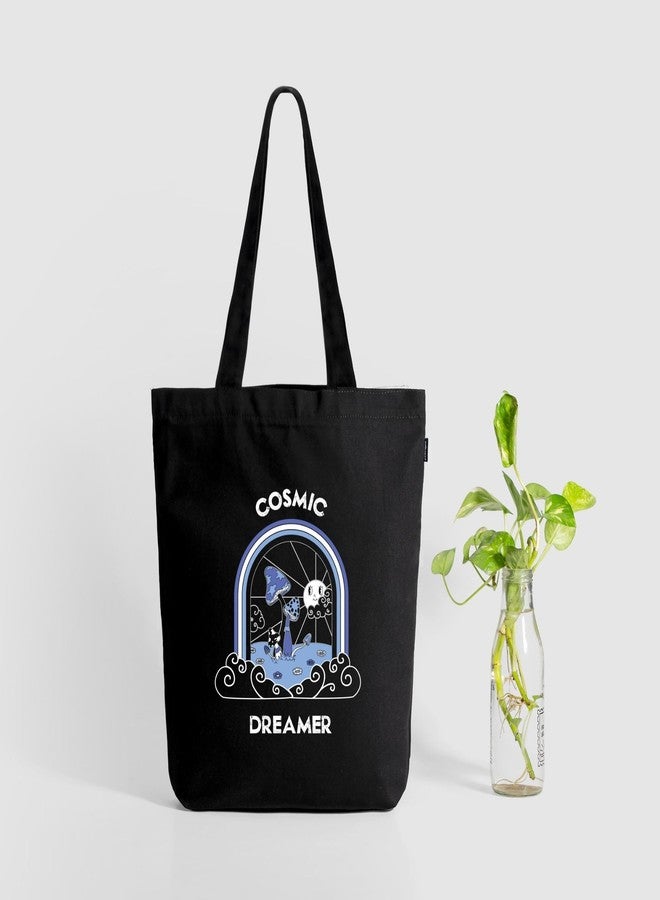 EcoRight Eco Right Canvas Tote Bags for Women with Zip, College Bag for Girls, 100% Organic Cotton Tote Bag for Shopping, Travel & beach bags for women (Cosmic Dreamer) - Image 5