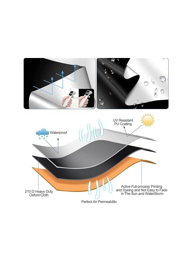 The Bros Blackout Blind, Blackout Portable Curtains Blinds Easy Stick On Window for Home Bedroom Office (145X200CM) - Image 4