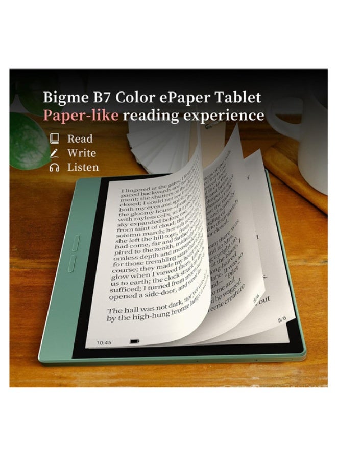 Bigme B7 7" Color E-Ink Screen Tablet E-Reader  8GB+128GB Android 14OS 4G Calling Green - Image 3