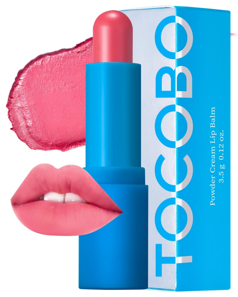 TOCOBO Powder Cream Lip Balm 032 Rose Petal 067 oz 19g Soft Matte Velvet Type Vegan Lip Balm Creamy Powder Texture without Exfoliation mothers day