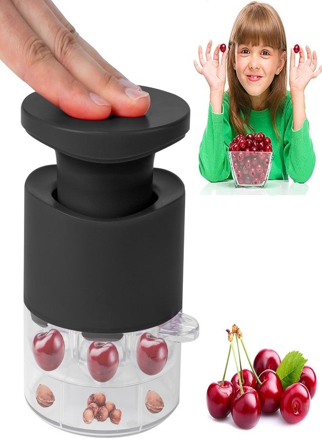 EddHomes Cherry Pitter Tool 7-in-1, Portable Cherries Seed Remover, Fruit Pit Core Remover for Make Fresh Cherry Dishes, Cherry Pie and Jam and Cocktail Cherries - Image 1