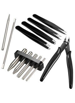 Honoson 12 Metal Model Tool Kits Including 7 Metal Model Long Edge Bending Tools Tab Twisting Tool Cylinder Cone Shape Bend Assist 1 Clipper 4 Metal Tweezers for 3D DIY Metal Jigsaw Puzzles Assembly  - Image 1