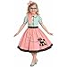SIZGAROOT 50s Outfit for Girls 50s Costume Girls Poodle Skirt Halloween Party Dress Up 46 Years - Image 4