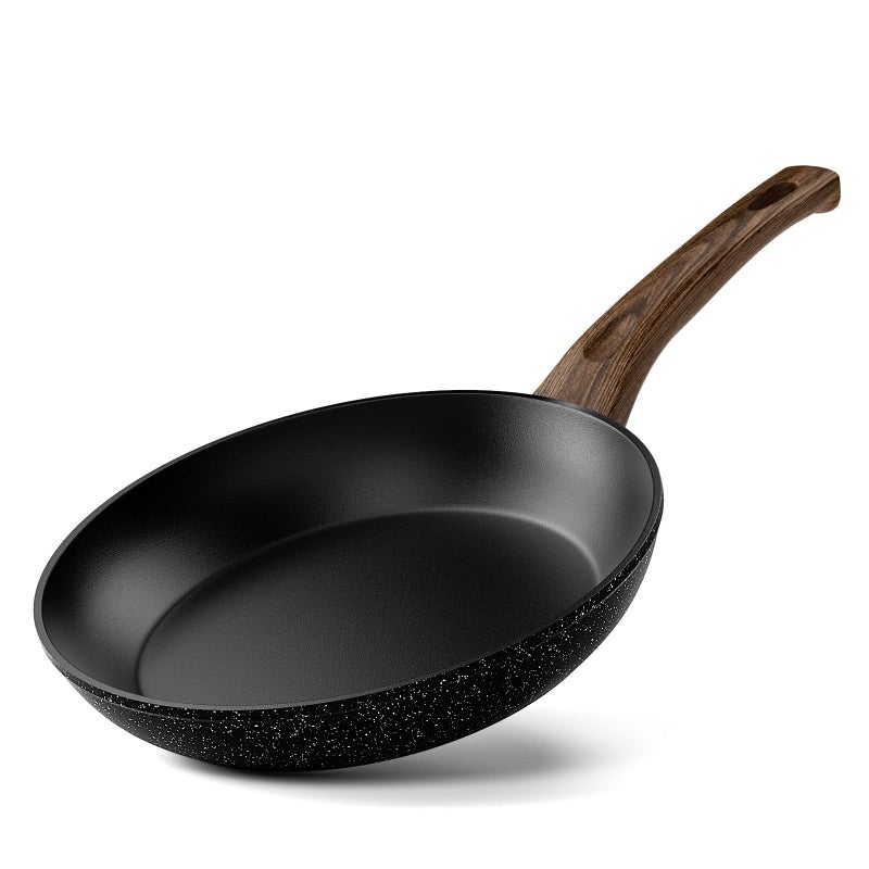 Innerwell Non Stick Frying Pan Frying Pan Nonstick Egg Pan Non Toxic Small Skillet Pans Omelette Pan Induction Compatible PFOA Free Healthy Pans8 Inch Black - Image 2