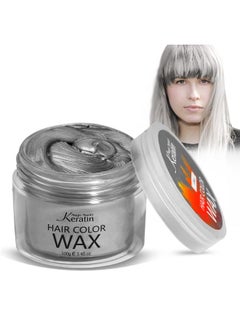 Temporary Hair Color Wax Gray Hair Dye Paint Wax 3.4 Fl Oz Natural Washable Temporary Hair Color For Kids Girls Women & Men Dark Hair Party Cosplay Festival & Halloween