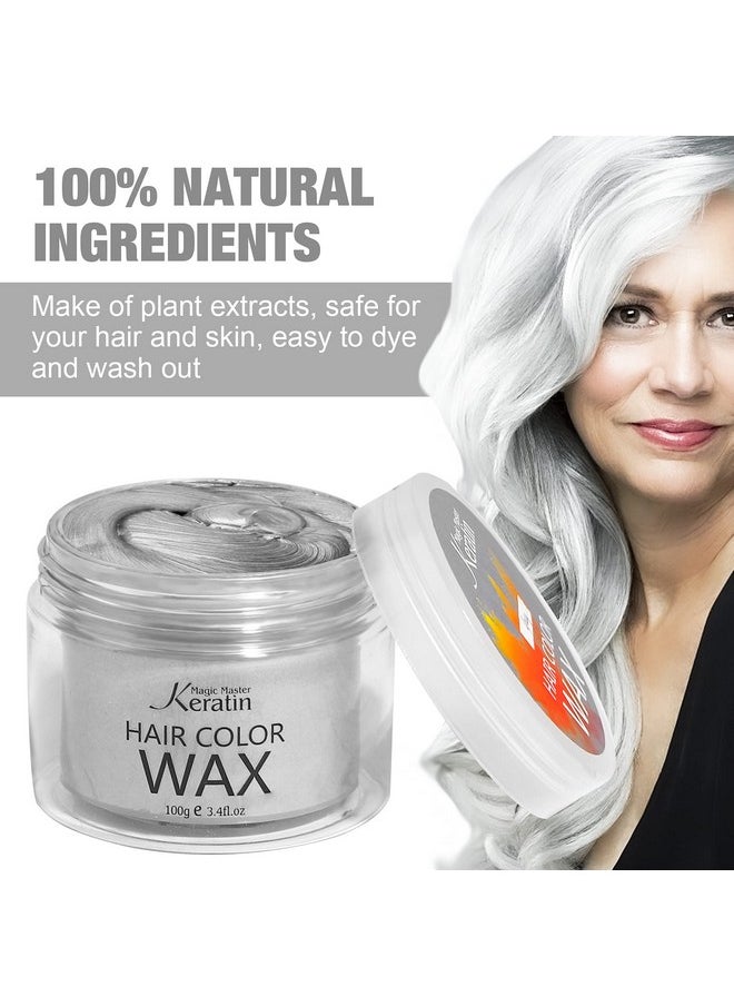 Magic Master Keratin - Temporary Hair Color Wax Gray Hair Dye Paint Wax 3.4 Fl Oz Natural Washable Temporary Hair Color For Kids Girls Women & Men Dark Hair Party Cosplay Festival & Halloween - Image 1