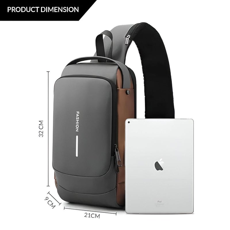 Password Lock Sling - Modern urban accessory with anti-theft security and integrated USB port for charging devices on the move. - Image 2